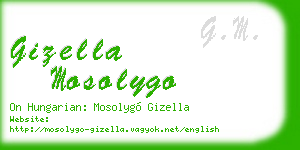 gizella mosolygo business card